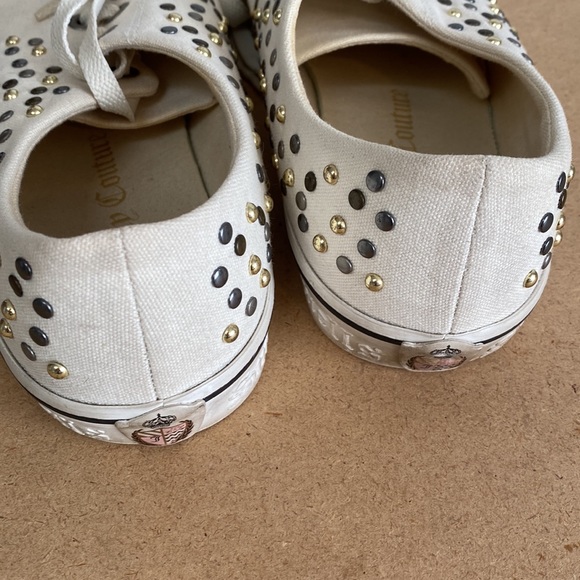 Juicy Couture Sneakers. White with Beads and Logos Size 10 - Picture 6 of 10
